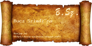 Bucz Szimóna névjegykártya